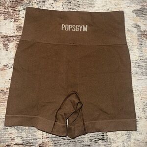 Popsgym seamless brown shorts🤎🤎🤎